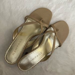 Rampage - Tan Slip-on Kitten Heels